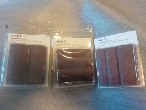 lot of nos Kirjes sanding cloth sleeves 50, 80  &amp;120 grit 3 packages