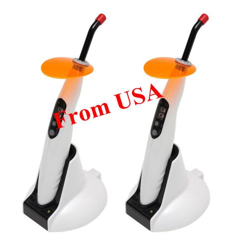 2 SET Hot Sale Dental Wireless Cordless LED Curing Light Lamp T4 USA