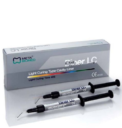Dental MetaBiomed Biner LC Dental Light Curing Type Cavity Liner 2x2 ml syringes