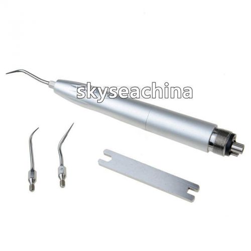 Dental Air Scaler Handpiece Fit EMS Woodpecker Tip with 3 Scaling Tips 4 Hole