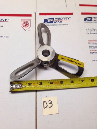 New Stainless Steel Stirring / Propeller Mixing Blade 3&#034; Blades 3/4&#034; Shaft