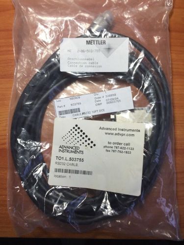 METTLER TOLEDO PN 503755 BALANCE I/O CABLE RS232/DCE CONNECTION