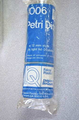 Petri Dish - Falcon 50 x12mm / 2in Sterile - Plastic w/ lid pack of 20