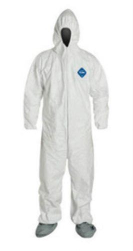 Ty122swhmd00 dupont medium white 5.4 mil tyvek disposable coveralls. (8 each) for sale