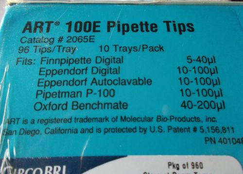 MBP ART 100E Pipette Tips 2065E Pkg of 960