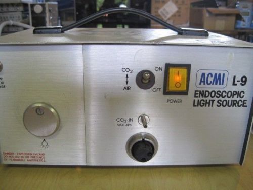 ACMI L-9 L9 Endoscopic Light Source w New Bulb Dual CO2 / Air