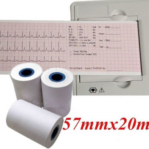 1xthermal printer paper for ecg ekg machine device patient monitor 57mmx20m for sale