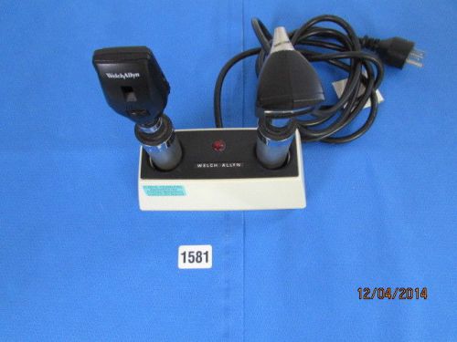Welch Allyn Ophthalmoscope 11710 &amp; Otoscope 25020A with Charger 7110 Parts 1581