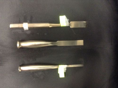 LOT OF 3 OSTEOTOME CURVED AND STRAIGHT