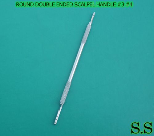 ROUND FORM DOUBLE ENDED SIEGEL SCALPEL HANDLE #3 #4 SURGICAL DENTAL