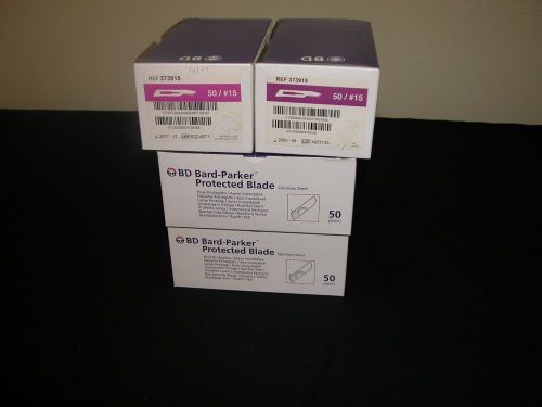 6 Boxes Lot 100 BD Bard-Parker Protected Blade Scalpel Blades 50/#10 373910