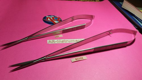 2-pieces castroviejo surgical scissors str, 10 inch + 12inch   premium quality. for sale