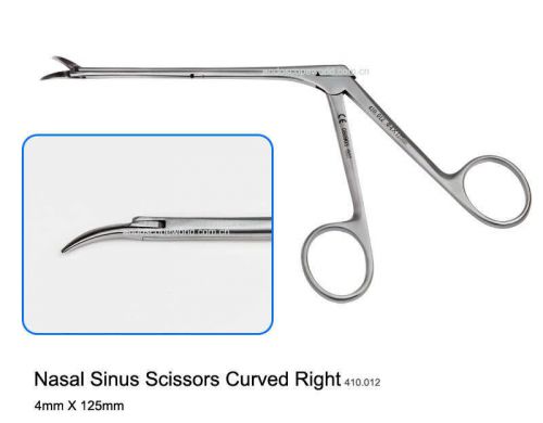 Brand New Nasal Sinus Scissors Cuved Right 4X125mm