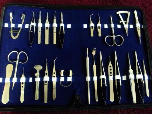 26 pc  basic ophthalmic eye micro surgery surgical instruments set kit for sale