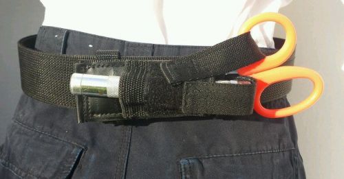 Ems, emt, paramedic, rescue emt shear and minilight horizontal black nylon for sale