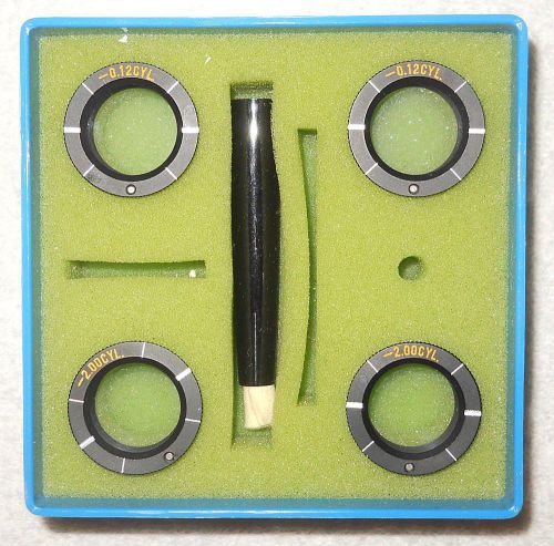 SET of 4 OPTICIAN--OPTOMETRY--OPTICAL LENS - In Excellent Condition!