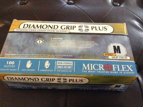 Micro flex diamond grip plus-latex gloves-box of 100-size m for sale