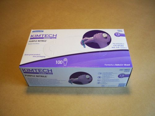 Kimtech science purple nitrile powder free disposable gloves x 100 for sale