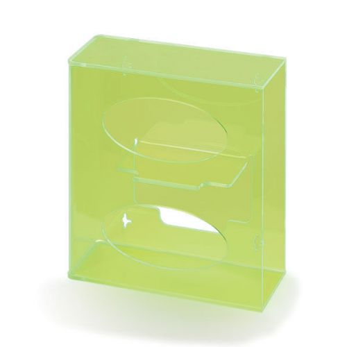 Fluorescent Side-Loading Acrylic Glove Dispenser - Double  Fluorescent Green ...
