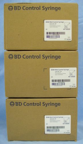 3 Boxes of 25ea BD 10mL Control Syringes #309695