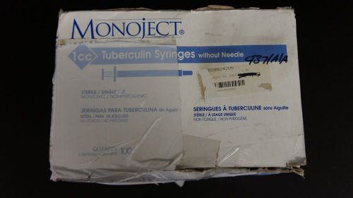 Monoject 8881501400 1cc Tuberculin Syringes Without Needle ~ Box of 99