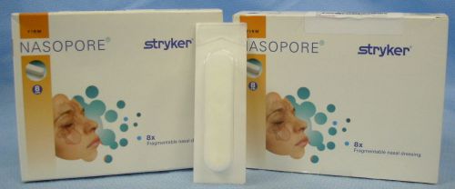 2 boxes/8ea stryker nasopore nasal dressings #5400-020-008 for sale