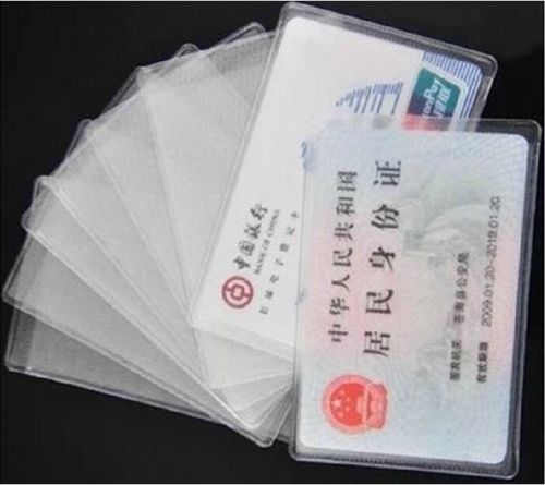 1PCS Transparent ID Credit Bank Bus Card Sets Protective Case Plastic Cover NEW