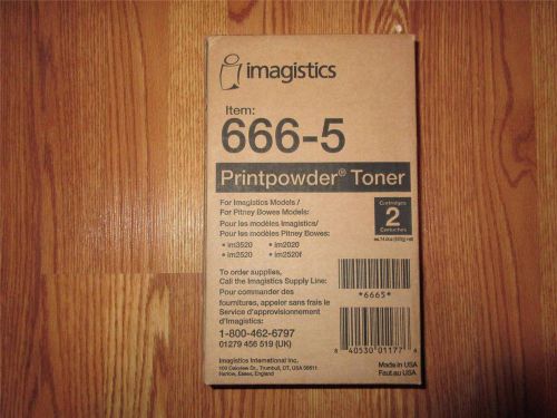 New 2 Genuine OEM 666-5 Imagistics Printpowder Toner for im2020 im2520 im352-
