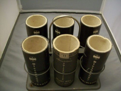 Vintage Thomas Edison Dictaphone 6 Pack Cylinder Carrying Case