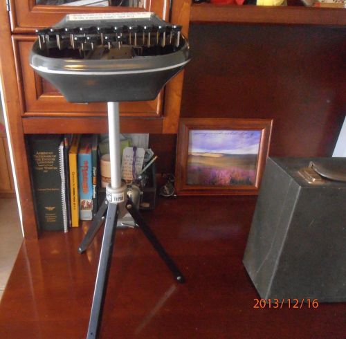 Vintage Stenograph with Case &amp; Deluxe Tripod Secretarial Model Shorthand Machine