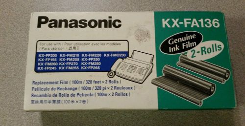 new genuine Panasonic ink film KX-FA136 FAX replacement cartriges 2-rolls fa 136