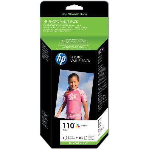 Hp 110 series photo value pack - print cartridge / paper kit - high capacity - 1 for sale