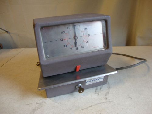 Simplex intermittent time recorder time clock machine with key model no.jcg10r4 for sale