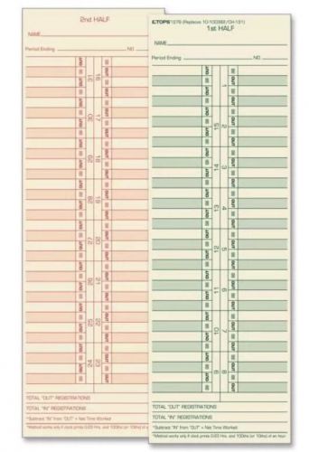 TOPS Semi-Monthly Time Card - TOP1276 500 Count
