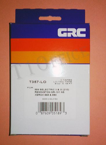 Grc t357-lo lift-off tapes for ibm selectric ii &amp; iii typewriters, 1 box of 6 for sale