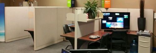 3 Office Workstations cubicle desk