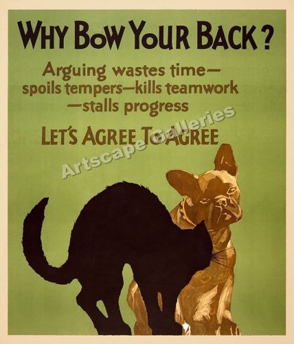 Why Bow Your Back? 1920&#039;s Motivational Poster - 36x42