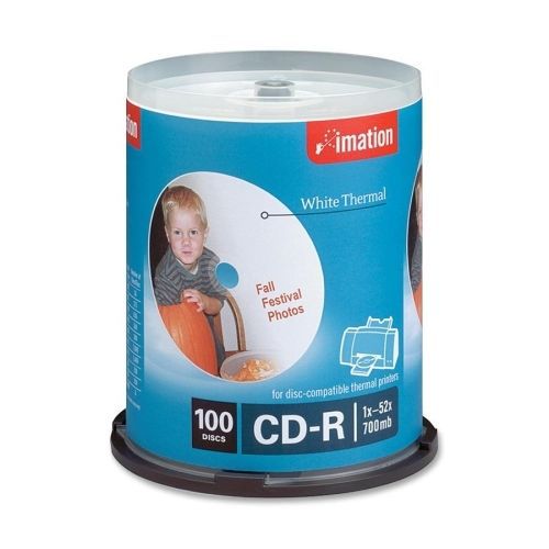 Imation CD Recordable Media - CD-R - 52x - 700 MB - 100 Pk- 120mm1.33 Hr