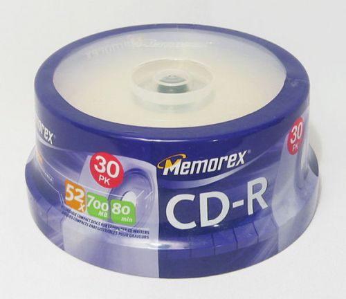 MEMOREX 04581 CD-R DISCS 52X 700MB 80MIN 30/PACK New! NIB