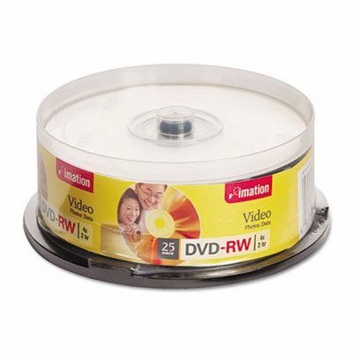 Imation dvd-rw discs, 4.7gb, 4x, spindle, silver, 25/pack (imn17346) for sale