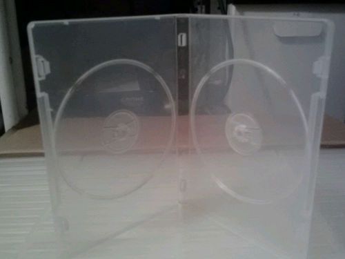 100 quantity clear double DVD cases amaray box movie CD video storage replacemen