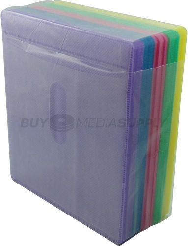 Non woven Multi Color Plastic Sleeve CD/DVD Double-sided - 5000 Pack