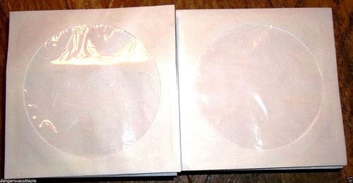 Bulk Lot of 166 Memorex White &amp; Clear Window DVD CD Paper Sleeves BRAND NEW