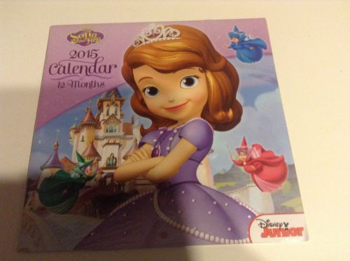 2015 12 Month SOPHIA THE FIRST 10x10 Kids Wall Calendar NEW SEALED Cartoon cute