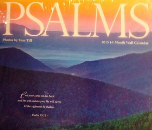 2015-2016 Calendar PSALMS 55;22 ~ 16-Month Wall Size (SEALED) With Note Area.