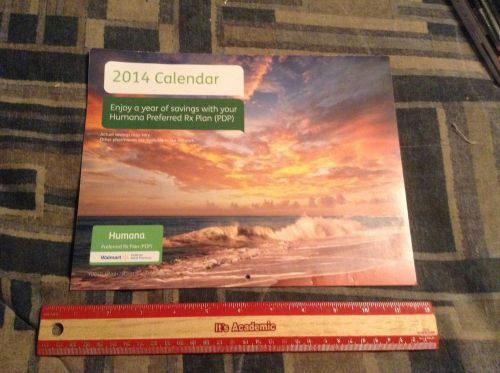 2014 HUMANA Preferred RX Plan (PDP) WALL CALENDAR  Beautiful Scenery Pictures