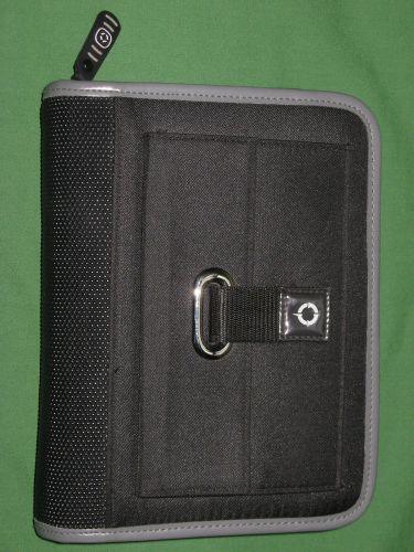 Compact ~1&#034;~ grey black sport franklin covey planner binder organizer nylon 3558 for sale