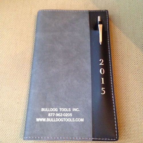 2015 Black Bulldog Pocket Calendar with Pen