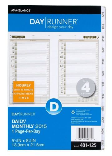 Day Runner Daily Planner Refill 2015, 5.5 x 8.5 Inches 1ppd (481-125)