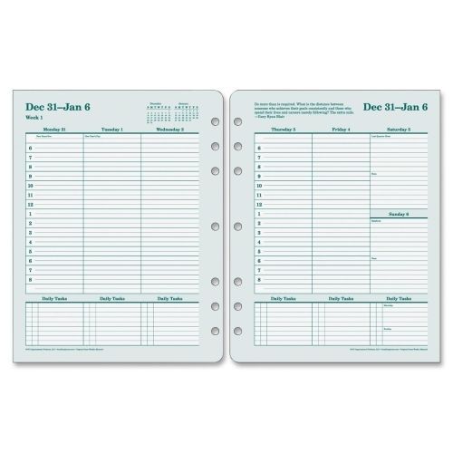 2015 Franklin Covey Original Planner Refill - Weekly - 1 Year - White